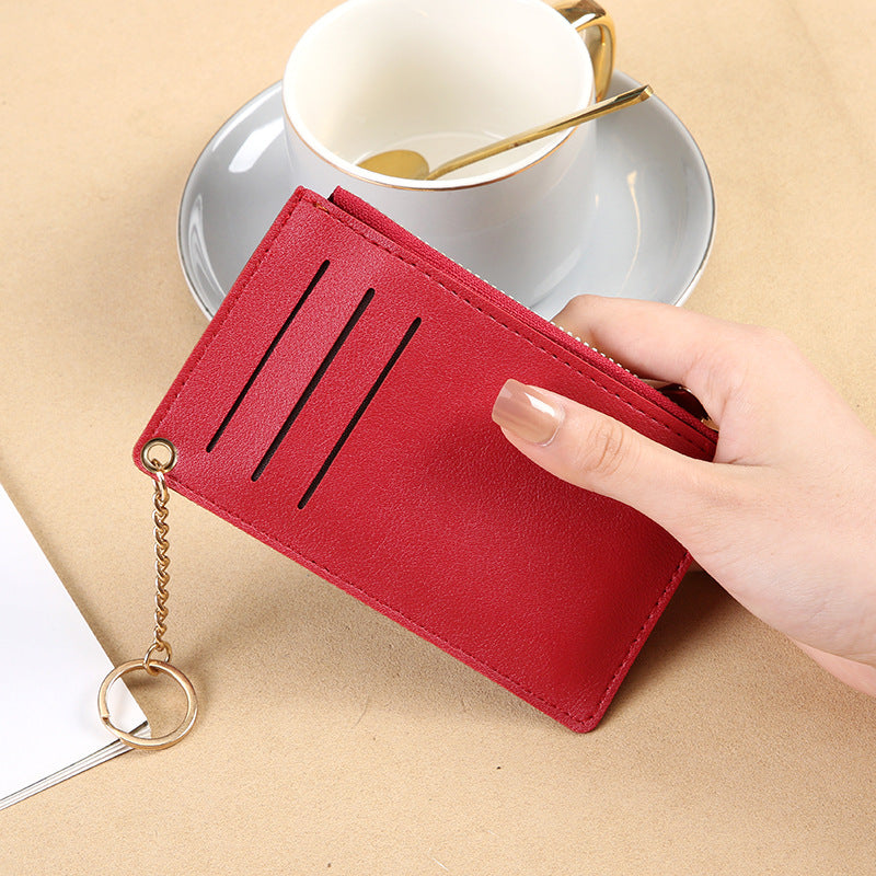 Korean Zip Candy Color Bus Bank Card Holder