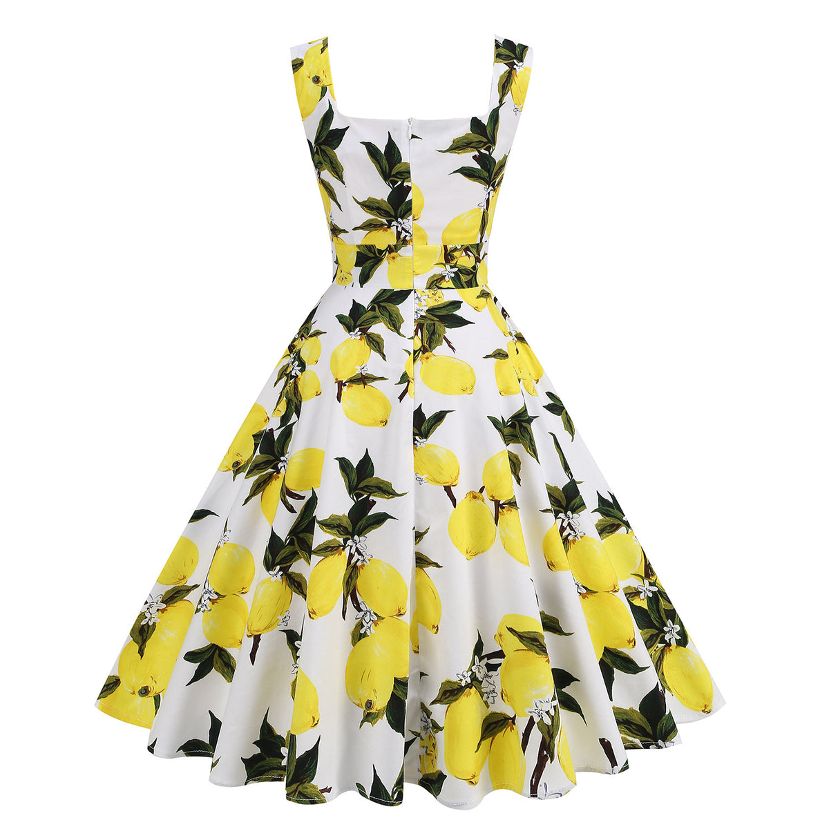 Summer Retro Hepburn Style High Waist Fresh Printed Dress