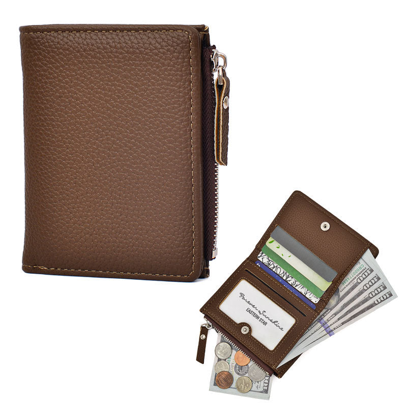 Women's Fashionable Short Large Capacity Zipper Pocket Ladies Wallets