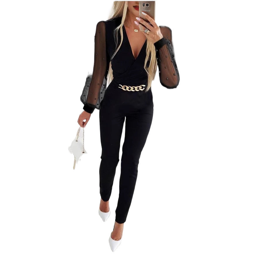 Women's Spring Cute Style Fresh Sweet Polyester Jumpsuits