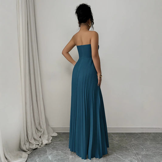 Style Tube Solid Color Elegant Dress Backless Light Dresses