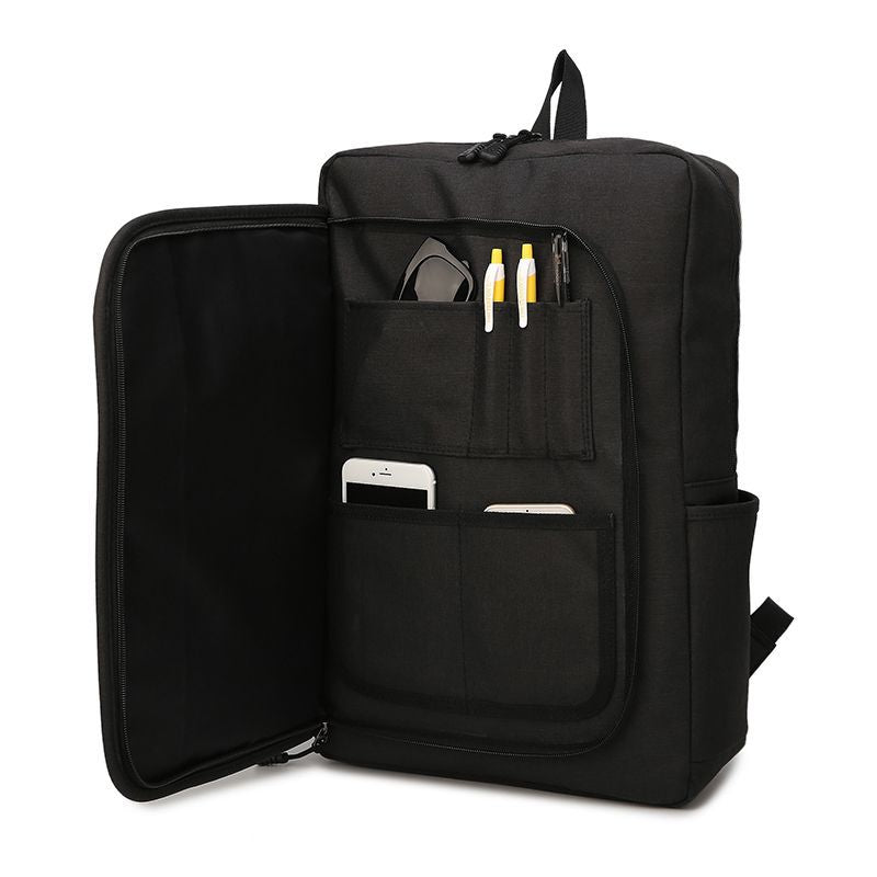 Men's Large Capacity Waterproof Document Silk Screen Backpacks