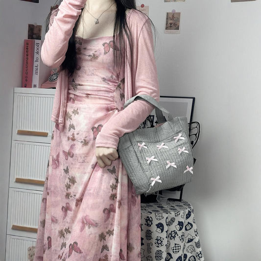 Trendy Wild Niche Advanced Summer Bow Shoulder Bags