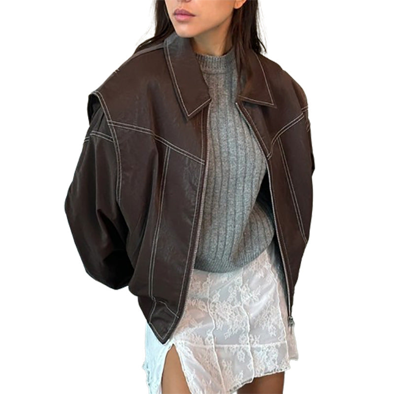 Women's Casual Zipper Fashion Loose Street Jackets