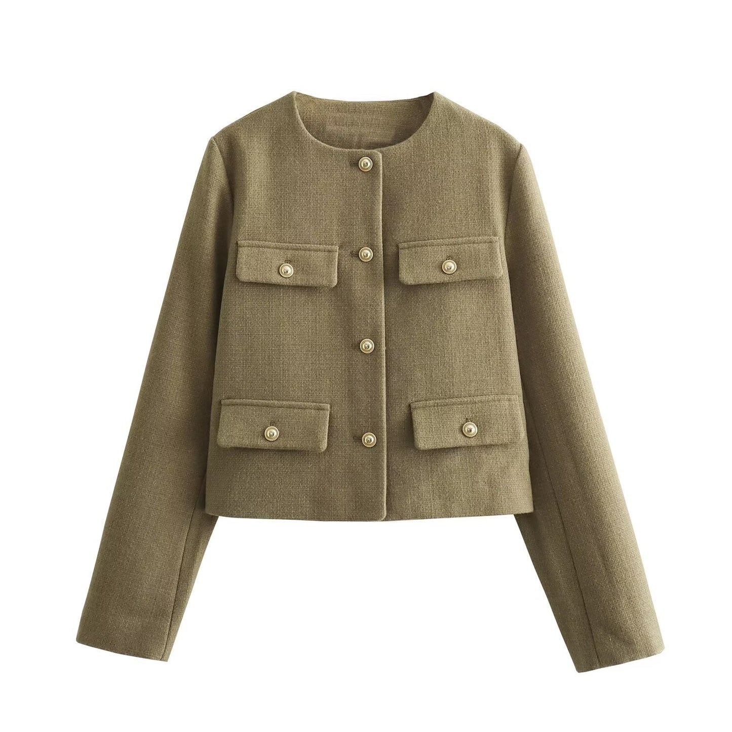 Women's Classic Style Fashion Button Decoration Coats