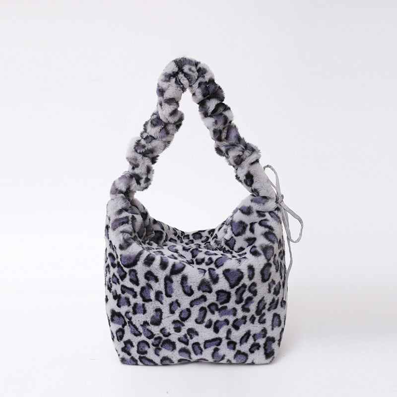 Women's Fur Vintage Leopard Print Street Trendy Crossbody Bags