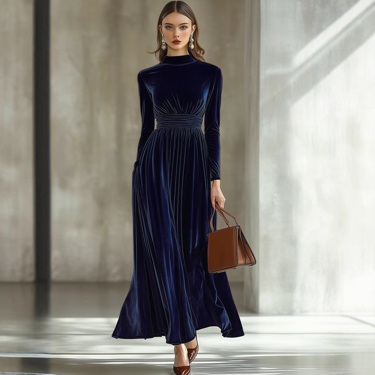 Women's Sleeve Waist Slimming Graceful Expansion Female Excellent Dress