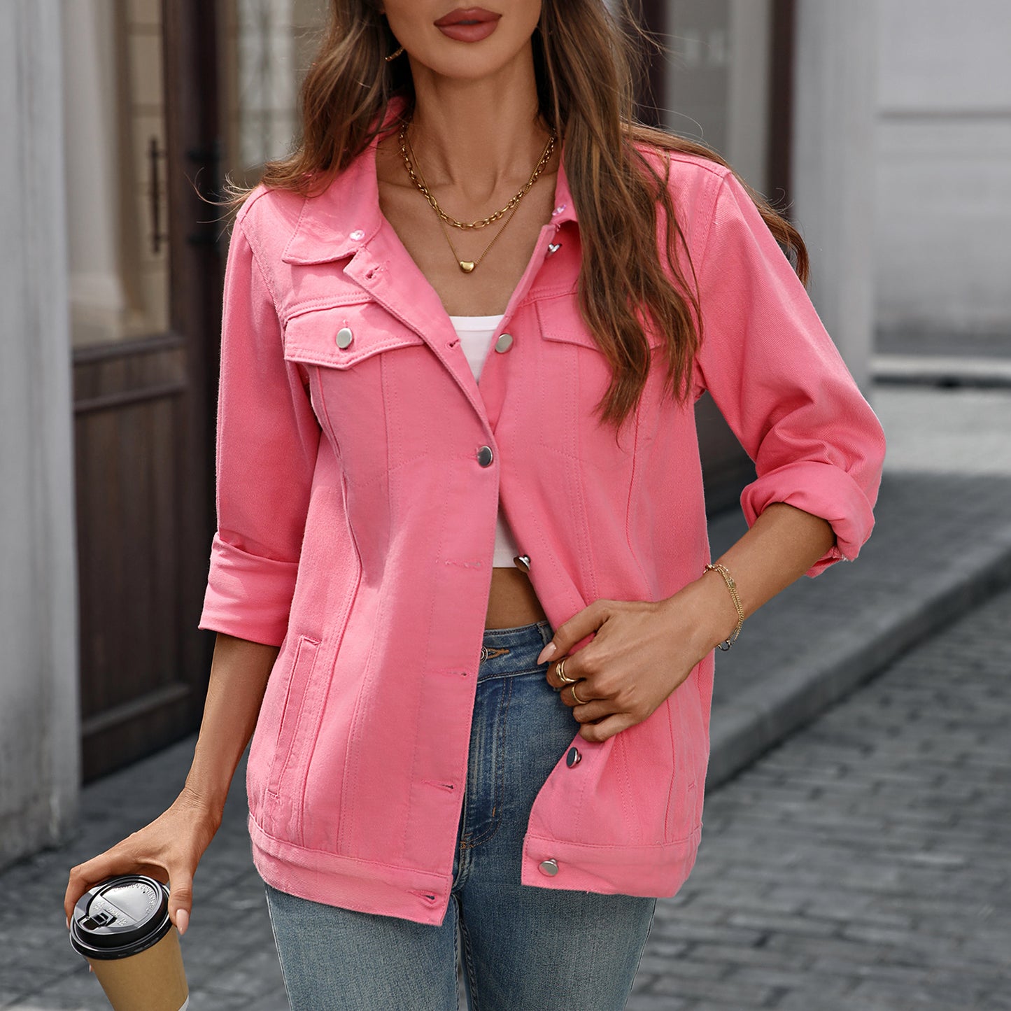 Women's Classic Retro Loose Denim For Jackets