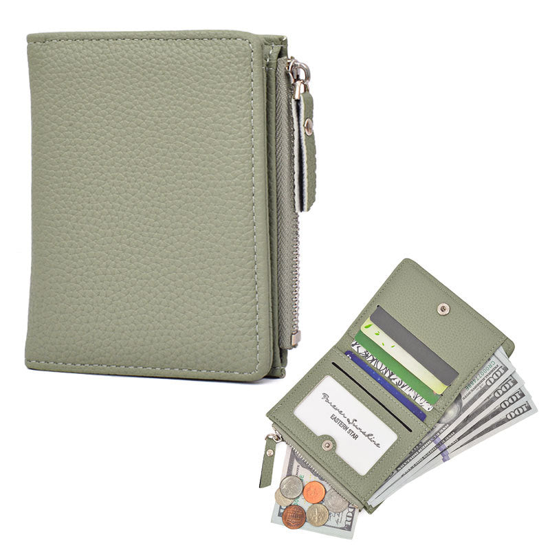 Women's Fashionable Short Large Capacity Zipper Pocket Ladies Wallets