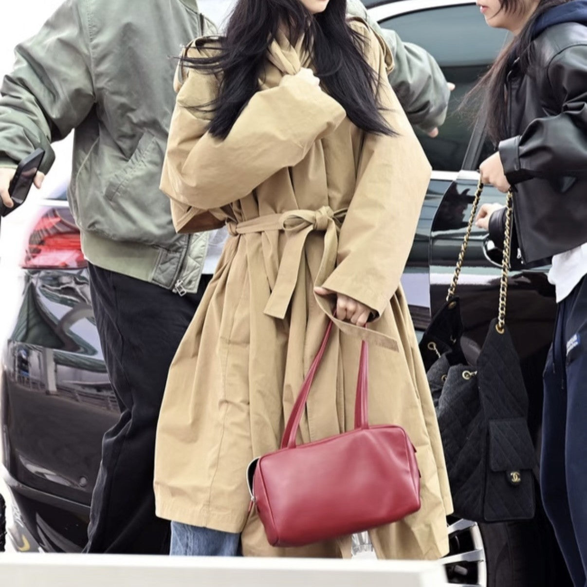 Attractive Bowling Sheepskin Commuter Portable Underarm Shoulder Bags