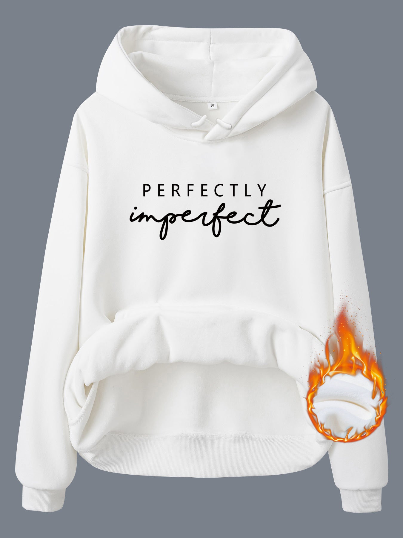 Women's European Kangaroo Pocket Hooded Long Sleeve Fleece Women's Sweater, Sweater