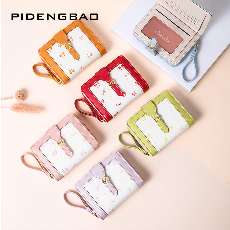 Women's Korean Bow Large Capacity For College Ladies Wallets