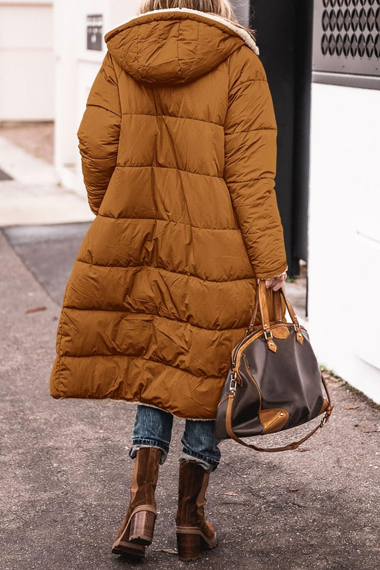 Solid Color Hooded Cotton Long Sleeve Coats