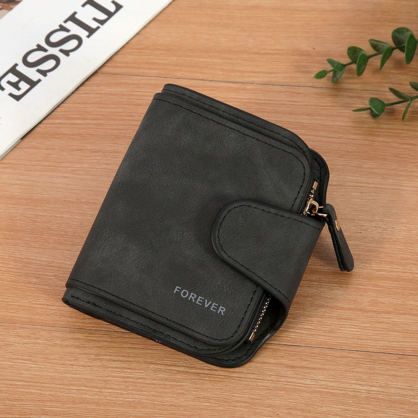 Women's Pretty Retro Frosted Leather Short Ladies Wallets