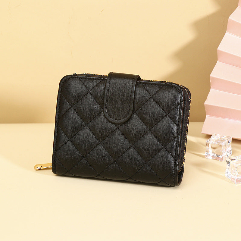 Women's High-grade Rhombus Short Expanding Korean Ladies Wallets