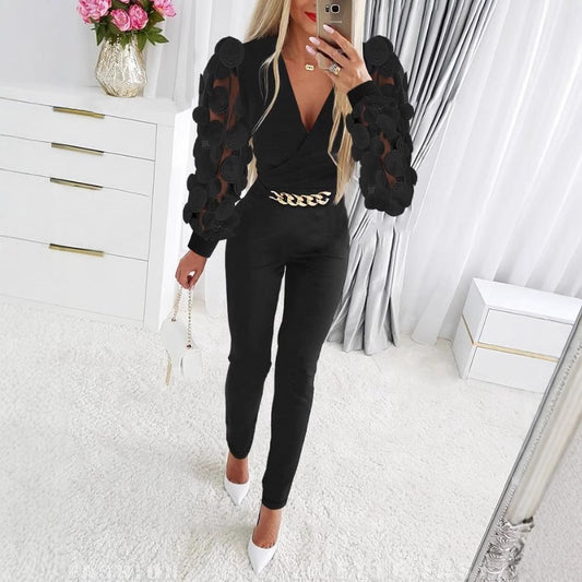 Women's Spring Cute Style Fresh Sweet Polyester Jumpsuits