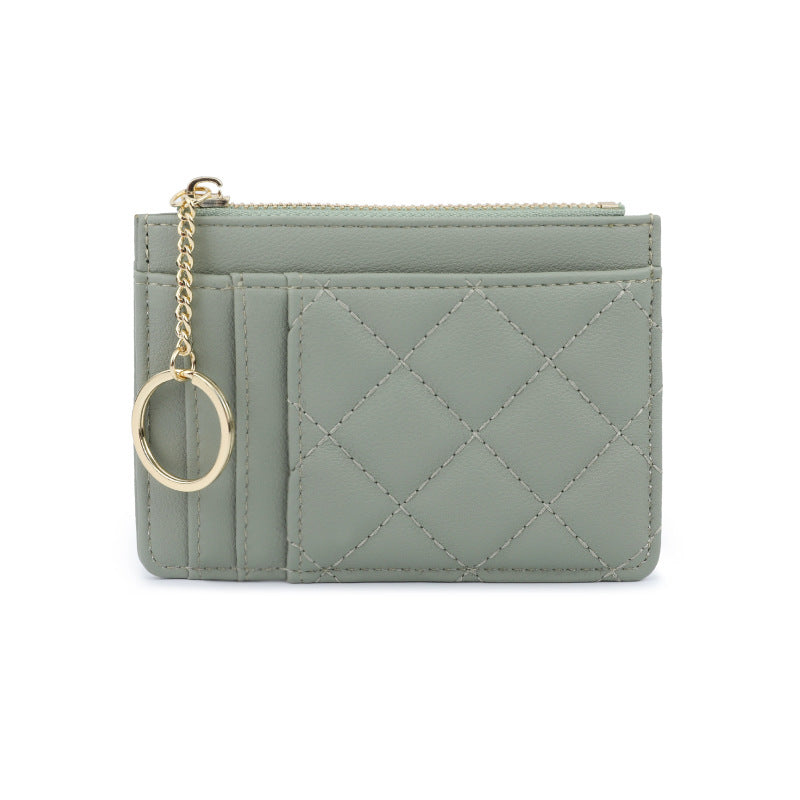 Women's High-grade Classic Style Rhombus Multiple Slots Card Holder