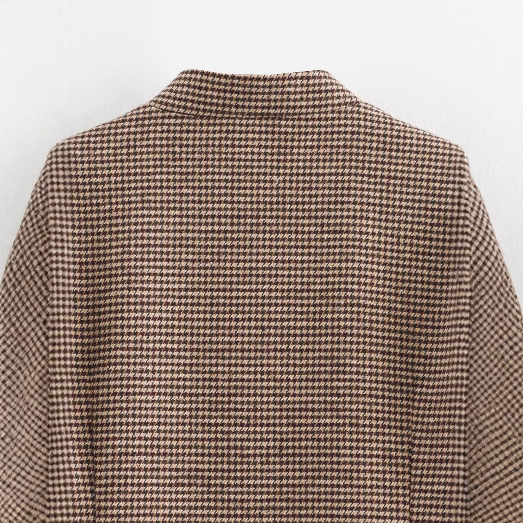 Spring Stand Collar Flip Pocket Casual Blazers