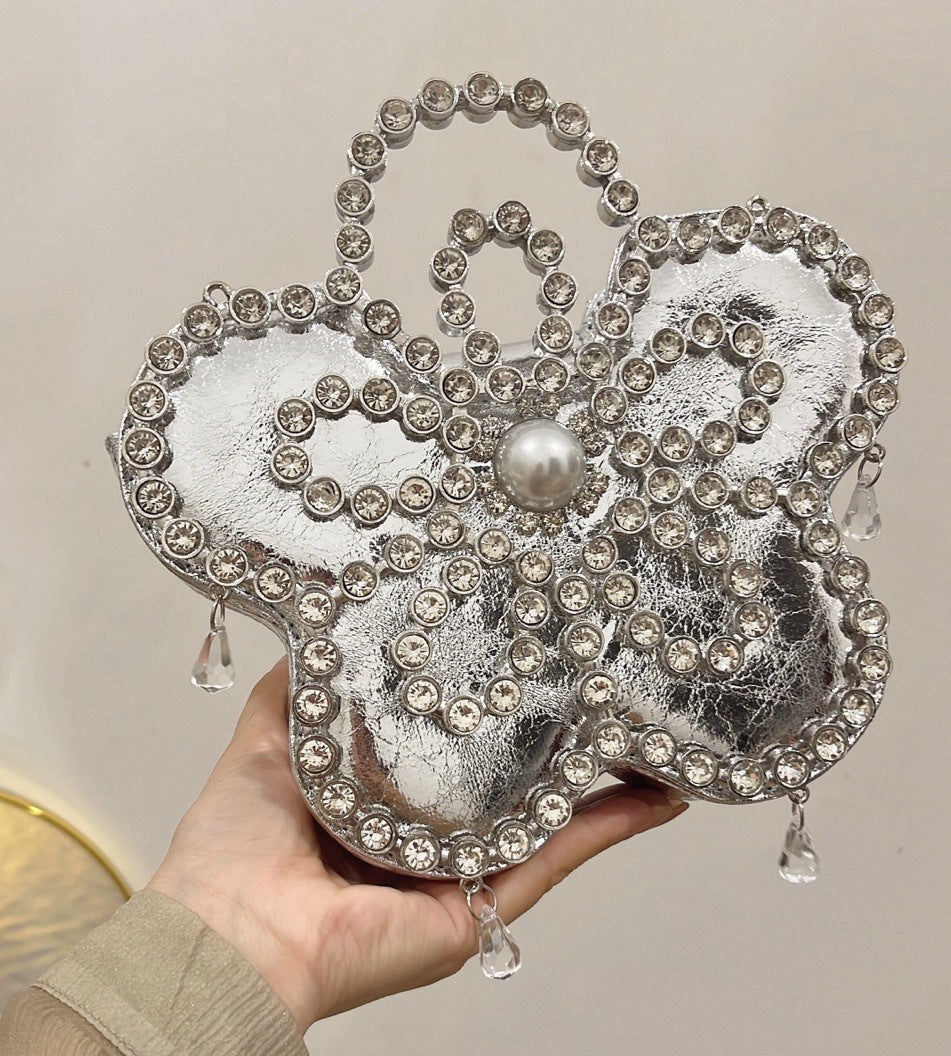Elegant French Fairy Shiny Flower Pearl Bags
