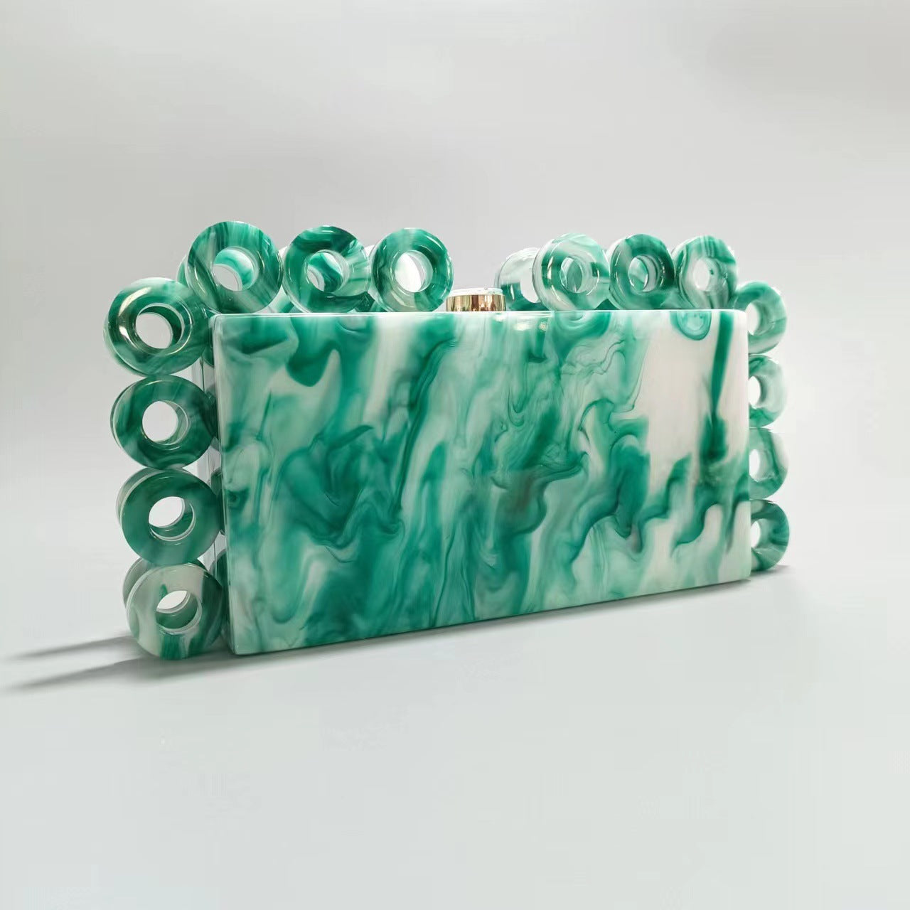 Women's Fashion Circle Acrylic Dinner Banquet Clutch Evening Bags