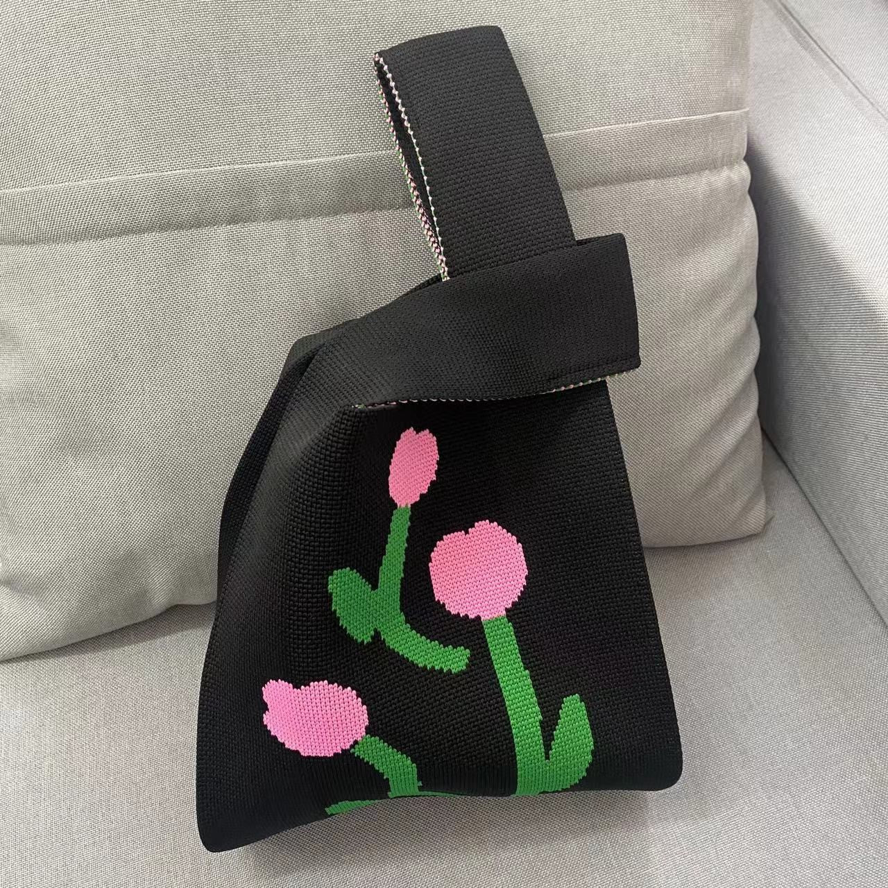 Large Capacity Totes Vest Narcissus Woolen Handbags