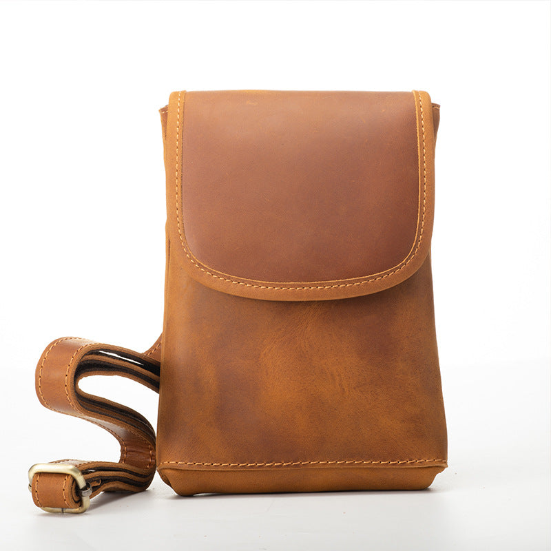 Men's Layer Cowhide Leather Genuine High-grade Crazy Bags