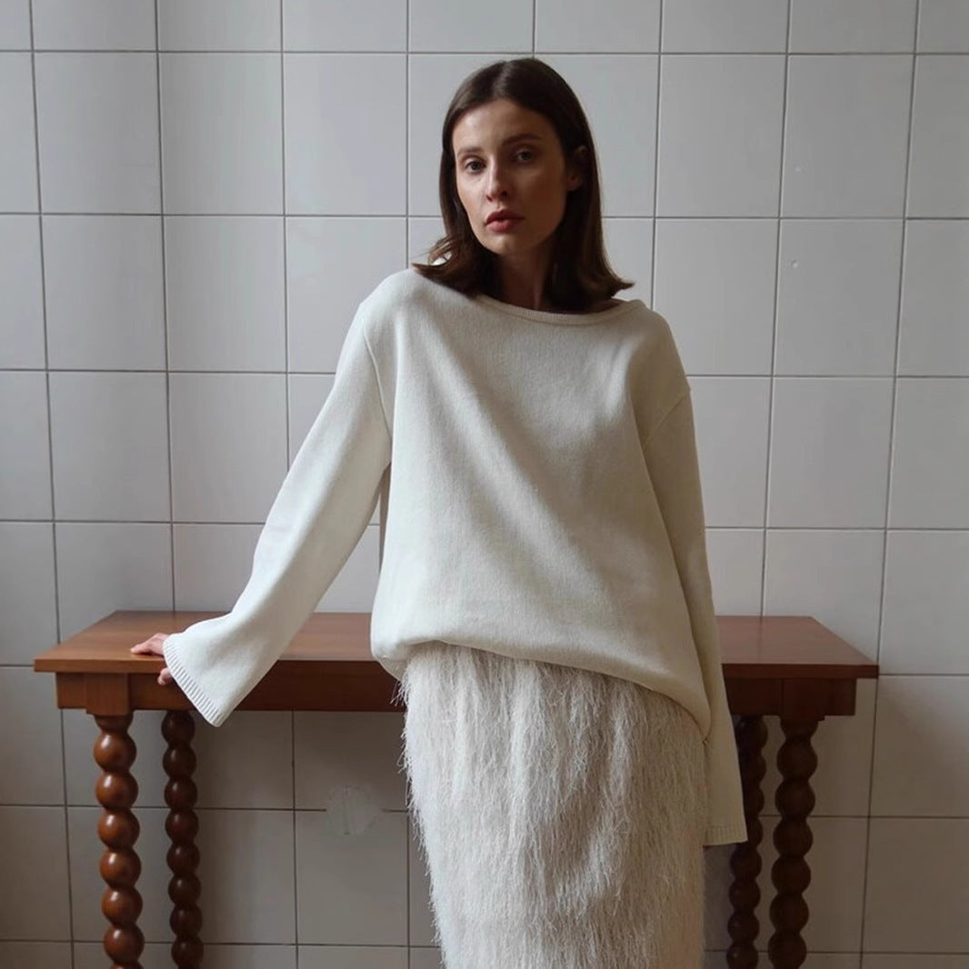 Cotton Pullover Loose Temperament Lazy Sexy Sweaters