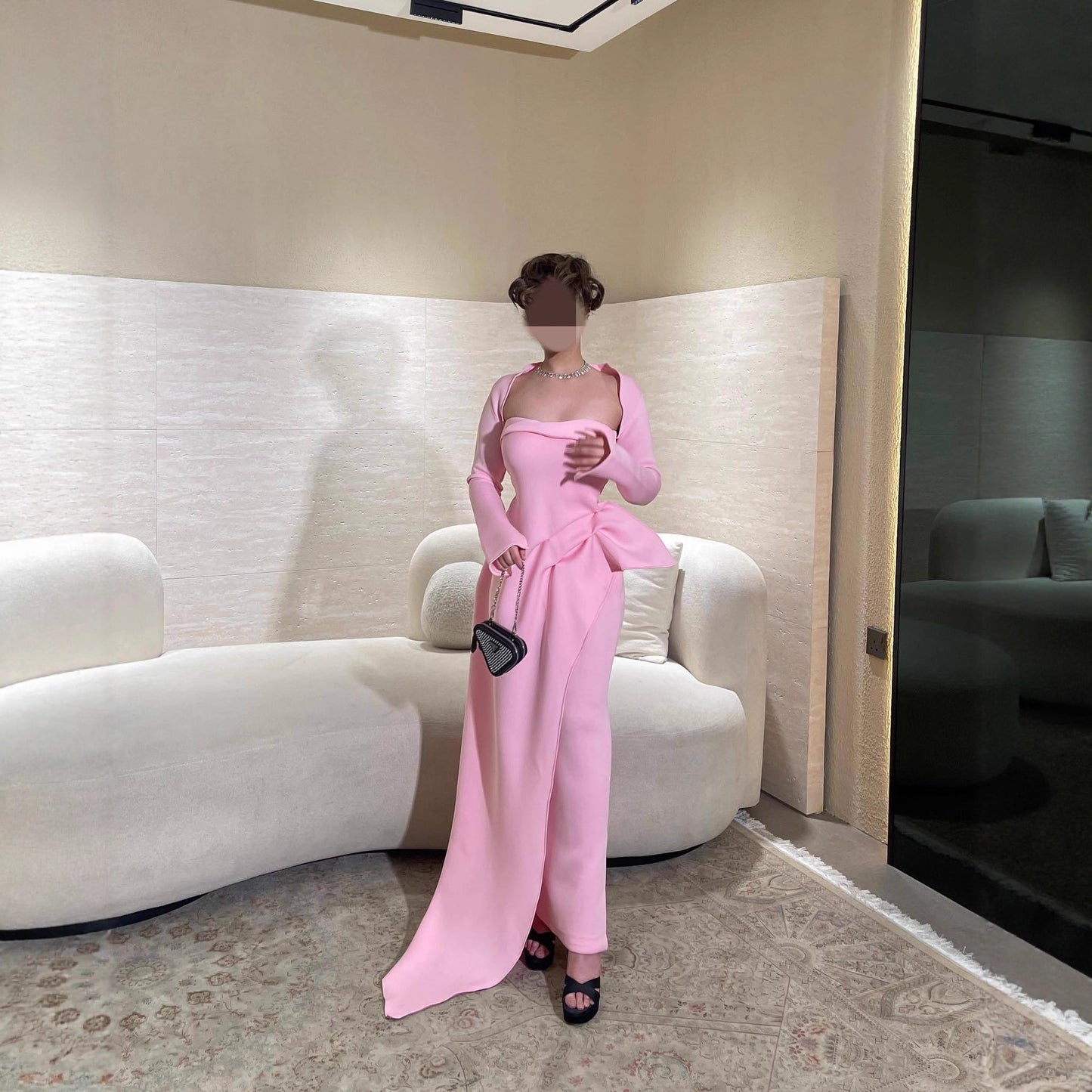 Summer Elegant Sexy Shawl Tube Slit Dresses