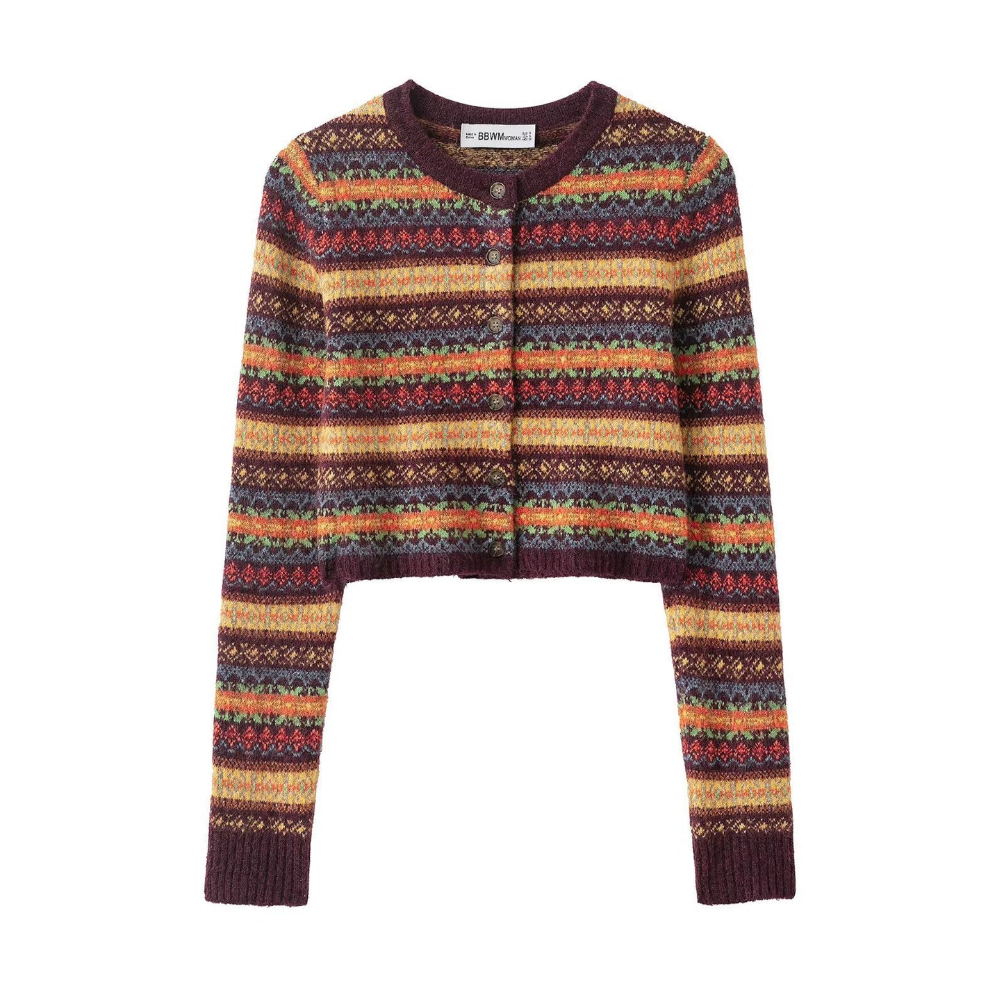 Women's Casual Fashion Round Neck Long Sleeve Coats