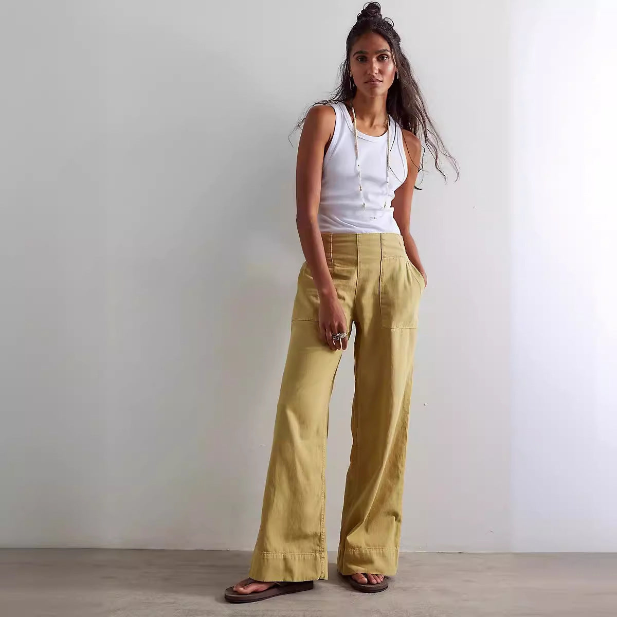 Women's Fashionable Personalized Low Waist Denim Trousers Loose Jeans