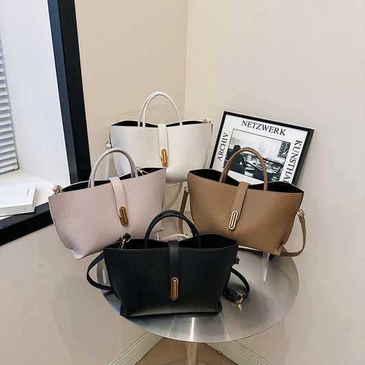 Women's Retro Portable Summer Commuter Solid Color Shoulder Bags