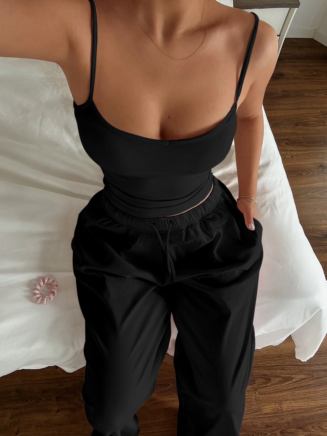 Women's Sports Sling Solid Color Trousers Vests