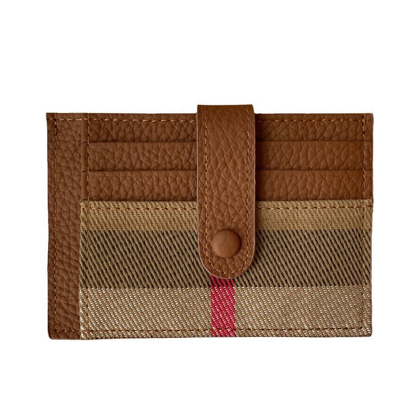 Female Mini Exquisite Genuine Leather Fashion High Card Holder