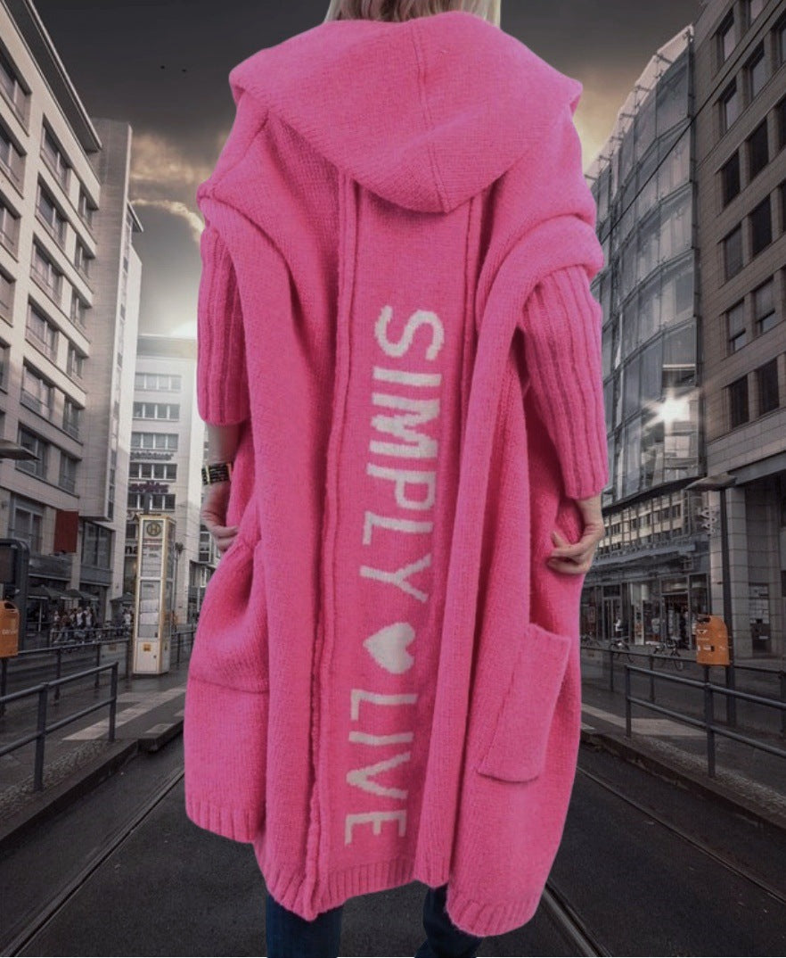 Women's Knitted Idle Style Loose Mid-length Knitwear