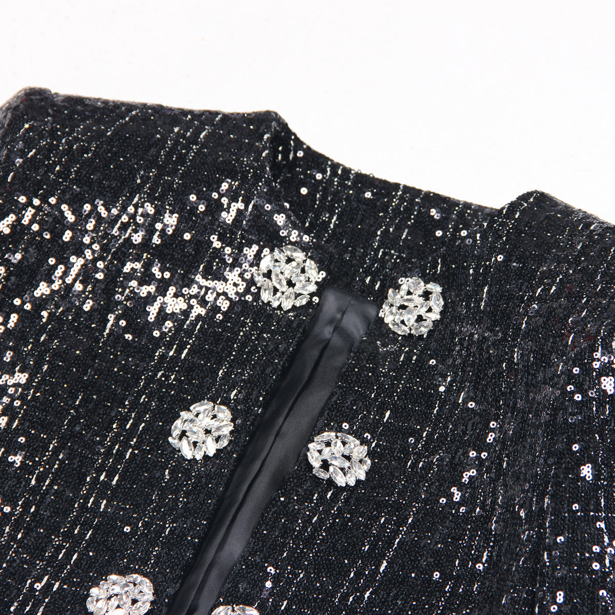 Women's Fashion Sequined Diamonds High Quality Coats