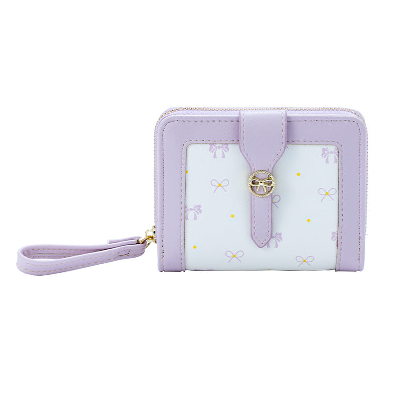 Women's Korean Bow Large Capacity For College Ladies Wallets