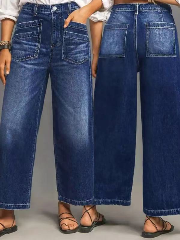 Loose Wide Leg Summer Trousers Fashion Personality Trendy Ladies Retro Jeans
