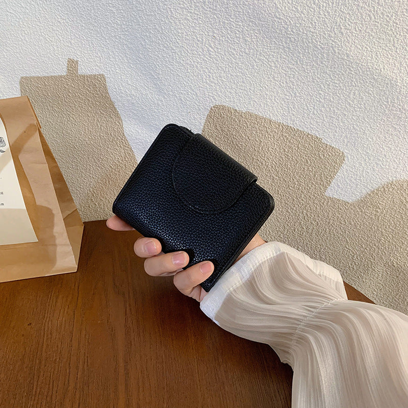 Simple Style Dopamine Color Matching Korean Ladies Wallets