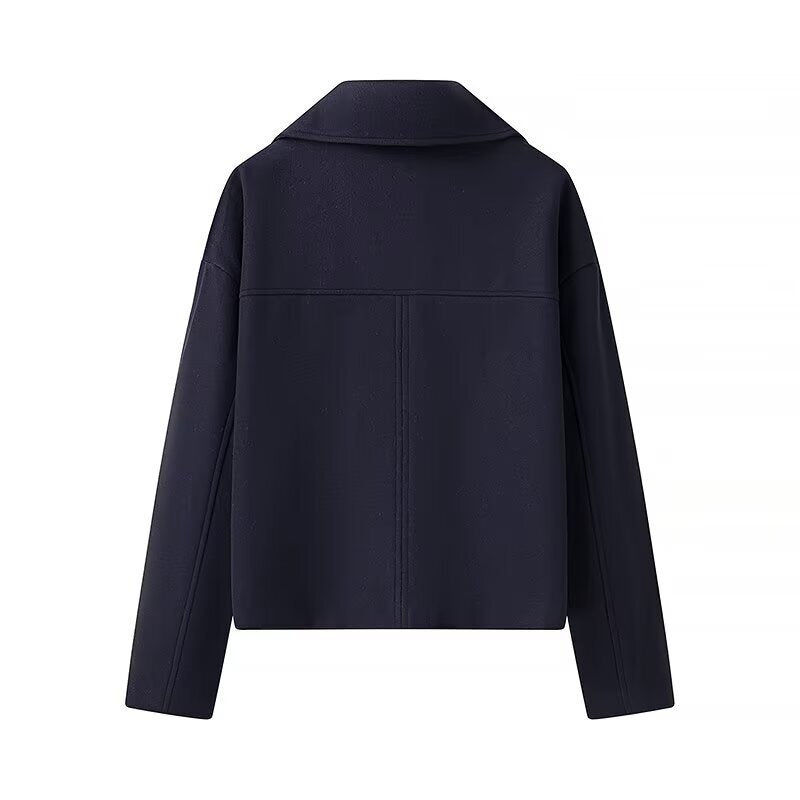 Autumn French Style Lapel Double Breasted Coats