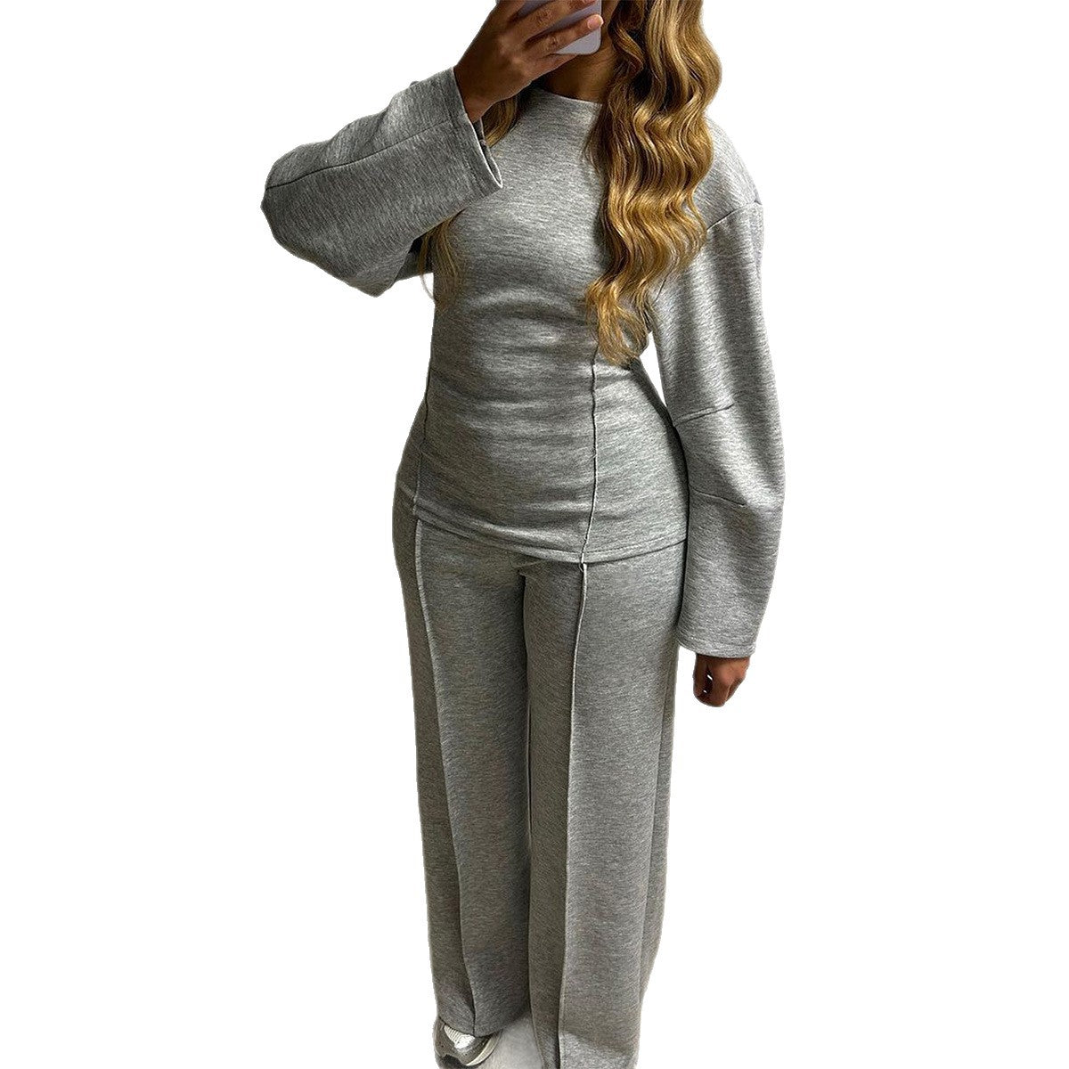 Women's Casual Fashion T-shirt Trousers Two-piece Suits