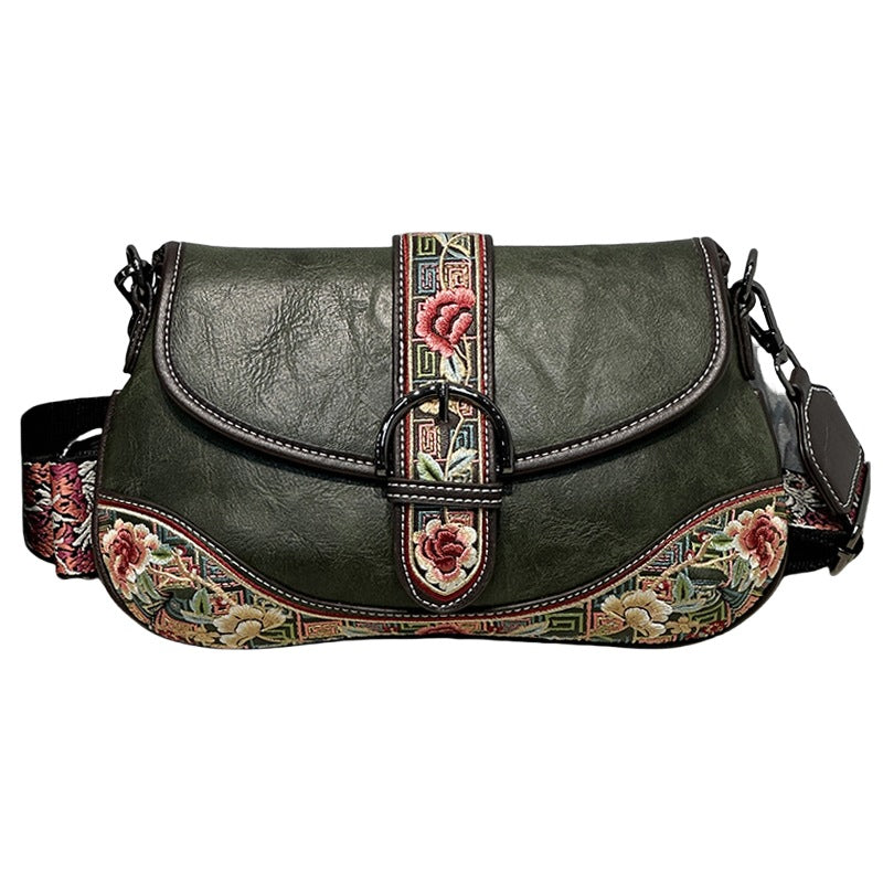 Women's Chinese Style Embroidery With Cheongsam Cotton Crossbody Bags