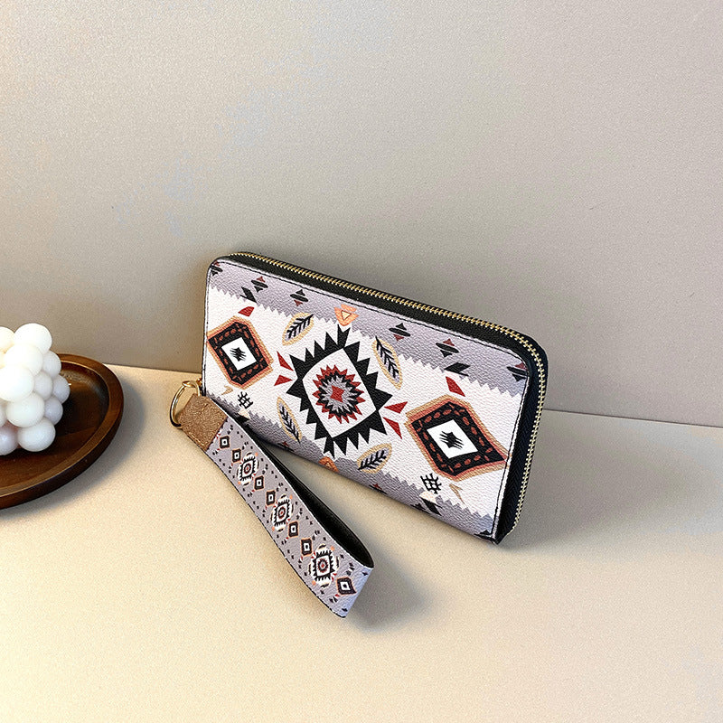 Women's Style Zipper Large Fashion Clutch Wrist Ladies Wallets