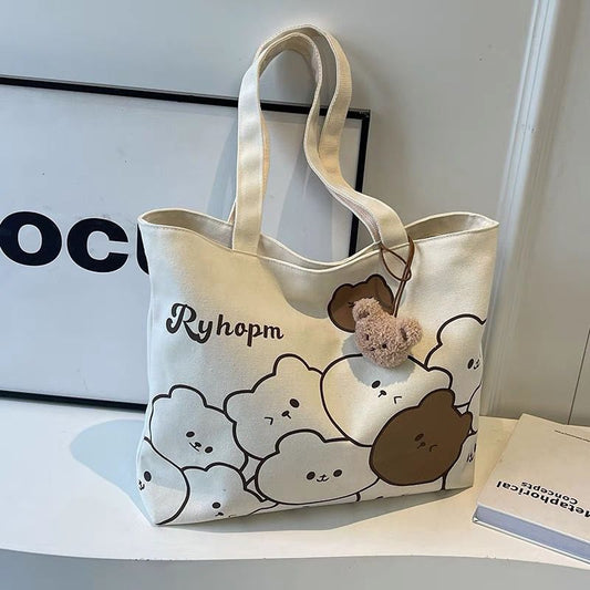 Cartoon Single Large Capacity Cloth Class Shoulder Bags