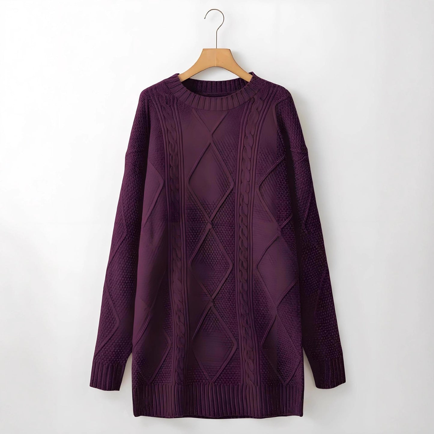 Women's Winter Vintage Textured Casual Loose Slim Sweaters