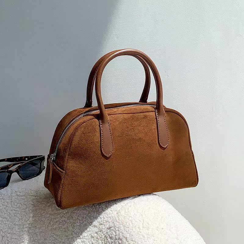 Women's Vintage Suede High-grade Frosted Large Capacity Handbags