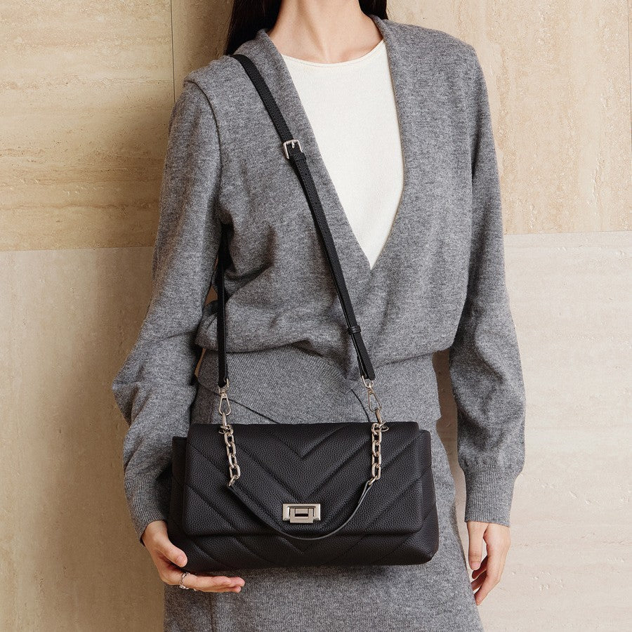 Women's Leather Large Capacity Underarm Fashion First Crossbody Bags