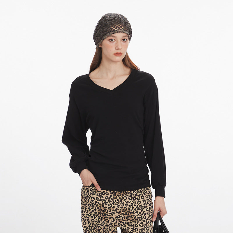 Women's Design Sense Long Sleeves T-shirt Advanced Blouses