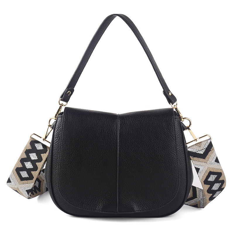 Women's Ribbon Commute Compartment Zipper Underarm Simple Handbags