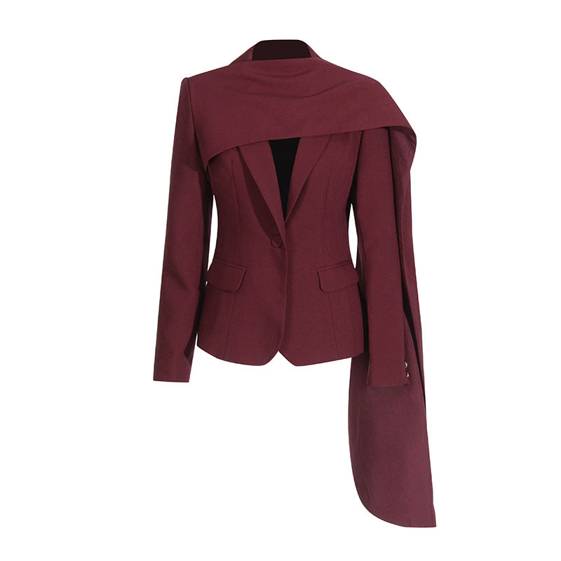 Women's Vintage Style High-grade Shawl Personality Slim Coats