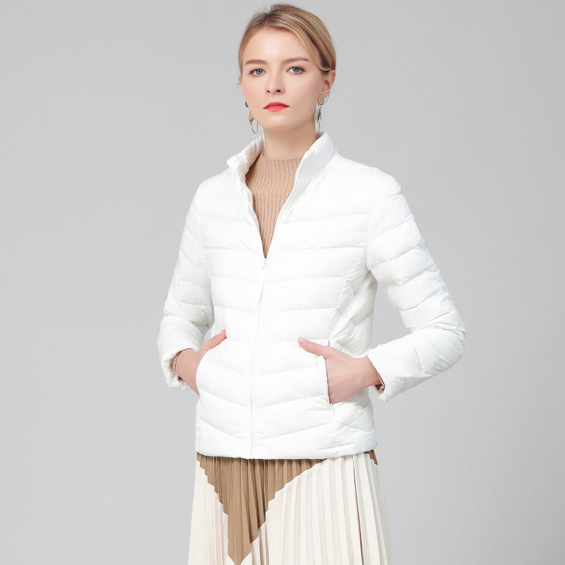 Women's Down Lightweight Slim Fit White Duck Jackets